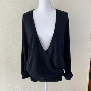 Lane Bryant Black Surplice Sweater, Size 14/16, NWT